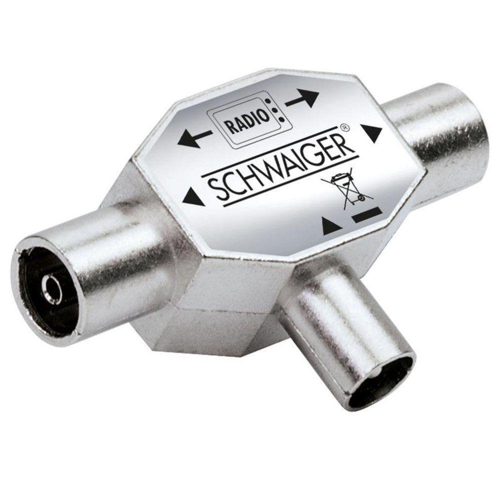 Schwaiger SAT-Verteiler ASV43531, 2-fach Aufsteckverteiler, Rundfunk Anschluss, silber, Verteiler Schwaiger SAT-Verteiler ASV43531, 2-fach Aufsteckverteiler, Rundfunk Anschluss, silber, Verteiler von Schwaiger