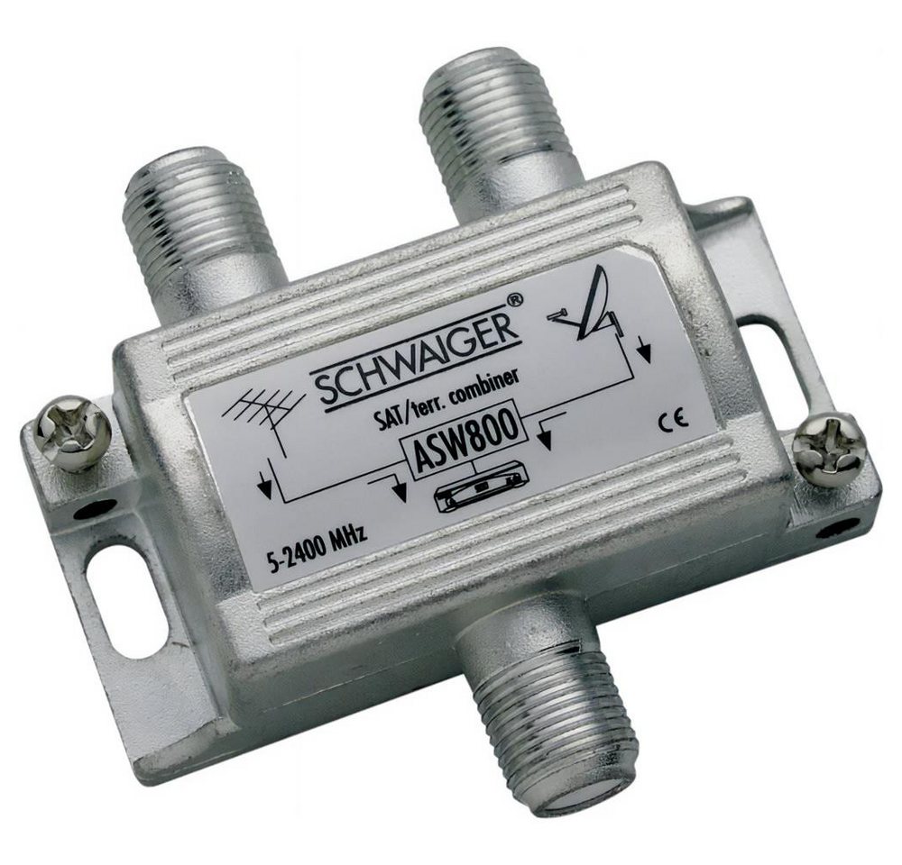 Schwaiger SAT-Verteiler ASW800211, Einschleusweiche SAT-ZF-und terrestrisches Signale Schwaiger SAT-Verteiler ASW800211, Einschleusweiche SAT-ZF-und terrestrisches Signale von Schwaiger