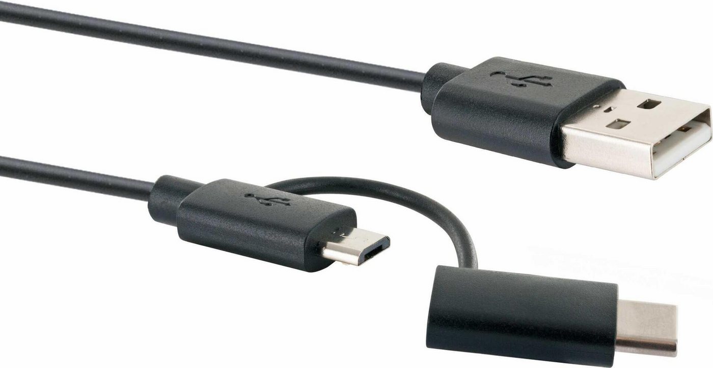 Schwaiger SCHWAIGER USB 3.1 Multi-Adapter Kabel USB 3.1 C 1m, sw Computer-Kabel von Schwaiger