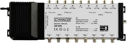 Schwaiger SEW4098 SAT Multischalter Eingänge (Multischalter): 9 (8 SAT/1 terrestrisch) Teilnehmer-A von Schwaiger