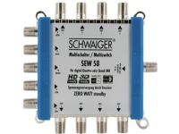 Schwaiger SEW58 531, 5 Eingänge, 8 Ausgänge, 950 - 2150 MHz, 5 - 790 MHz, F, 14V,18V von Schwaiger