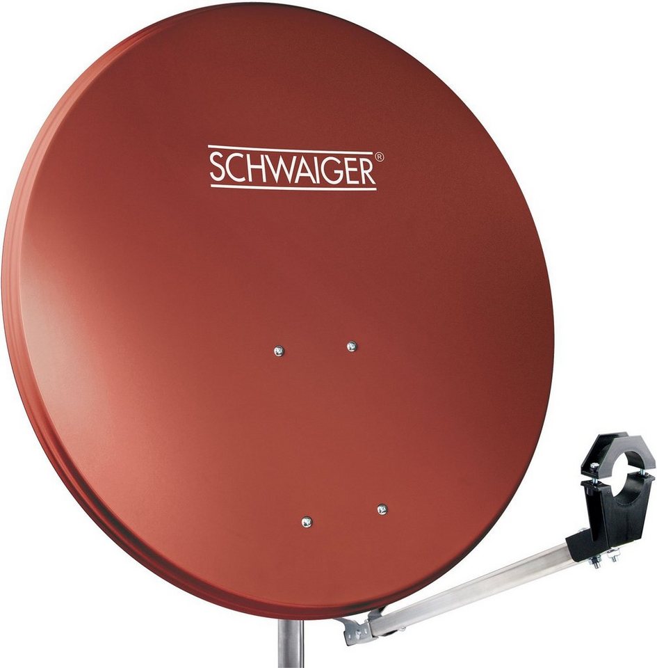 Schwaiger SPI2080 017 Sat-Spiegel (73 cm, Aluminium, ziegelrot) von Schwaiger