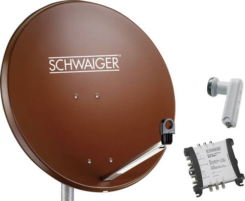 Schwaiger SPI9962SET5 SAT-Anlage ohne Receiver Teilnehmer-Anzahl: 6 80cm von Schwaiger