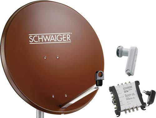 Schwaiger SPI9962SET6 SAT-Anlage ohne Receiver Teilnehmer-Anzahl: 8 80cm von Schwaiger