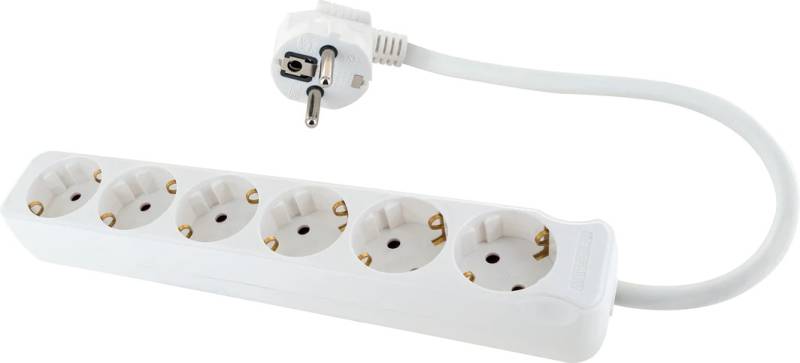 Schwaiger Steckdosenleiste 6xSchuko, 1,4m     weiß von Schwaiger