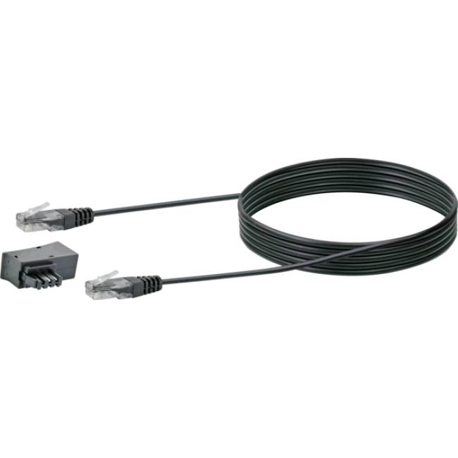 Schwaiger Steckeradapter TAE-F/RJ45 3m schwarz von Schwaiger