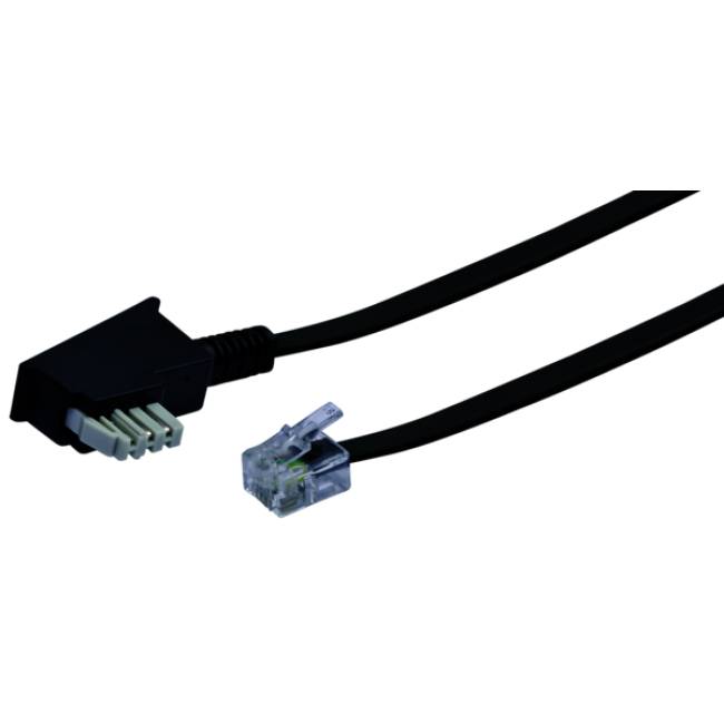 Schwaiger TAE Kabel TAE-N -> RJ11 6P4C 6m schwarz von Schwaiger
