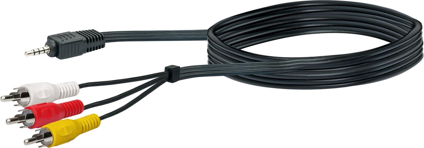 Schwaiger TFS1115 533 Audio- & Video-Kabel, CINCH Stecker, 3,5mm Klinkenstecker, (150 cm) von Schwaiger