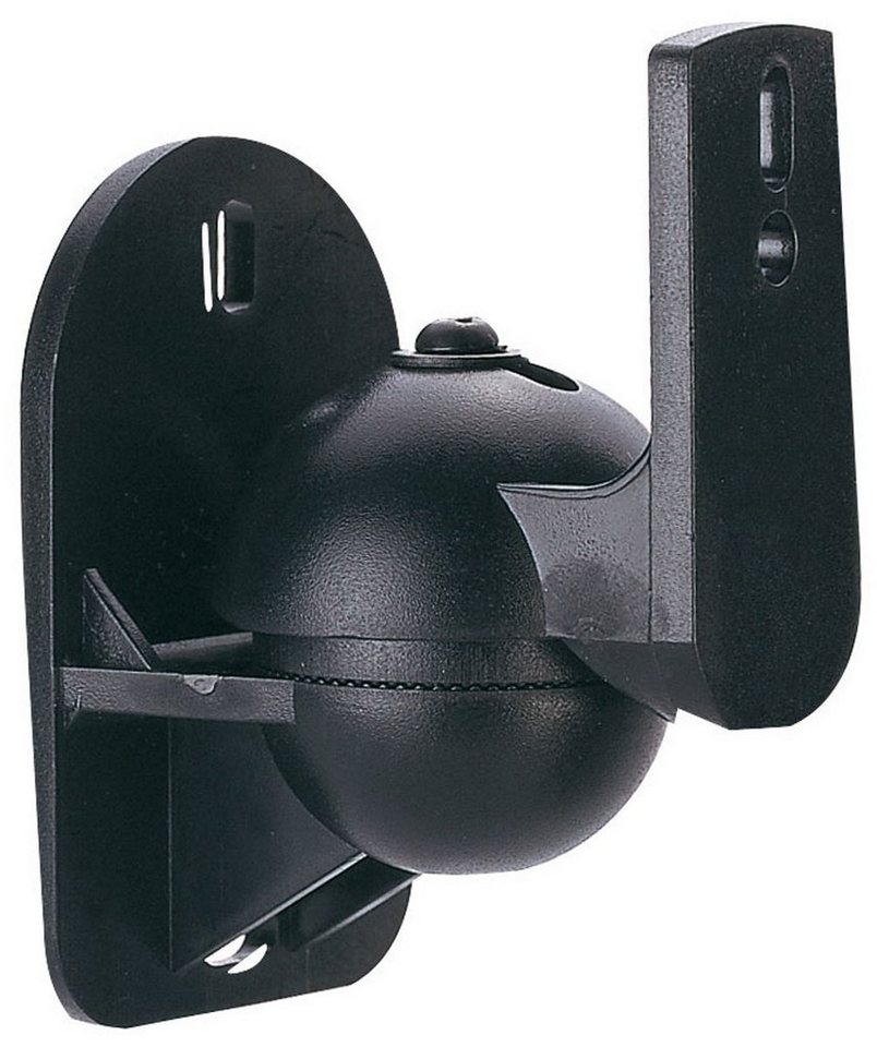 Schwaiger TVB100 011 Lautsprecher-Wandhalterung, (neigbar, drehbar, bis 3,5kg, verstellbarer Schraubsockel, schwarz) von Schwaiger