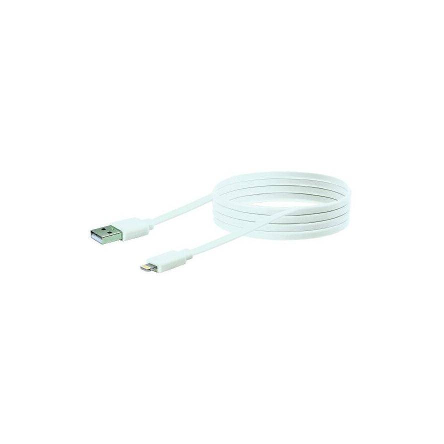 Schwaiger USB Kabel 2.0 Apple Lightning 2,0m Flachkabel weiß Schwaiger USB Kabel 2.0 Apple Lightning 2,0m Flachkabel weiß von Schwaiger