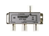Schwaiger VTF7823 531, Kabelsplitter, 5 - 1000 MHz, Silber, Aluminium, 74 mm, 27 mm von Schwaiger