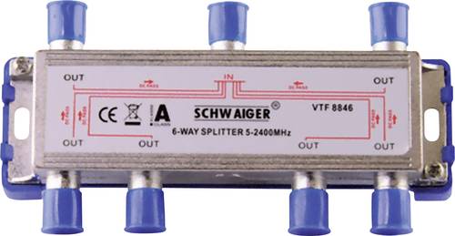 Schwaiger VTF8846 SAT-Verteiler 6-fach 5 - 2400MHz Schwaiger VTF8846 SAT-Verteiler 6-fach 5 - 2400MHz von Schwaiger