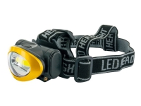 Schwaiger WLED 40, Stirnband-Taschenlampe, Schwarz, Gelb, Tasten, IPX4, COB LED, 1 Lampen von Schwaiger