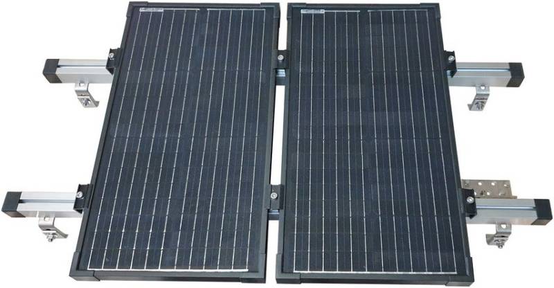 Ziegeldach-Montage Set für 2 Solarmodule silber/schwarz von Schwaiger