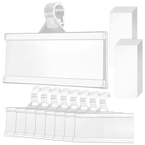 Schwamm 100 StüCk Kunststoffdraht-Regaletikettenhalter, Wiederverwendbarer Preisetikettenhalter mit SchlöSsern, für Supermarkt-KaufhäUser von Schwamm