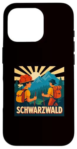 Schwarzwald I Bollenhut Wandern Motiv für Schwarzwälder Hülle für iPhone 16 Pro von Schwarzwaldmädel Bergsteiger Black Geschenkidee