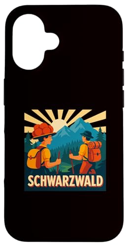 Schwarzwald I Bollenhut Wandern Motiv für Schwarzwälder Hülle für iPhone 16 von Schwarzwaldmädel Bergsteiger Black Geschenkidee