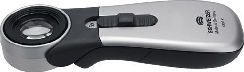 Schweizer Handleuchtlupe Tech-Line CLASSIC Vergr.15x LED Linsen-D.16,3mm 91542 von Schweizer