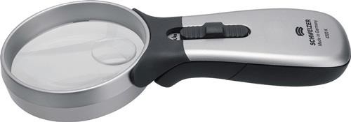 Schweizer Handleuchtlupe Tech-Line CLASSIC Vergr.2x/4x LED Linsen-D.70/20mm Schweizer Handleuchtlupe Tech-Line CLASSIC Vergr.2x/4x LED Linsen-D.70/20mm von Schweizer