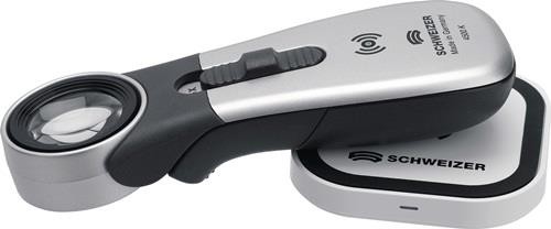Schweizer Handleuchtlupe Tech-Line Induktion Vergr.8x LED Linsen-Ø 30mm von Schweizer