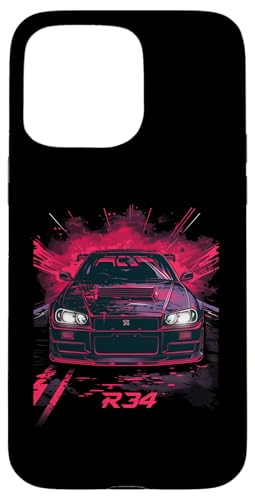 Hülle für iPhone 15 Pro Max JDM Tokyo Classic R34 Schwarz und Rot Kunst Japanisches Drift Car Hülle für iPhone 15 Pro Max JDM Tokyo Classic R34 Schwarz und Rot Kunst Japanisches Drift Car von Sci Fi Auto Cars Co. - JDM Japanese Car Art