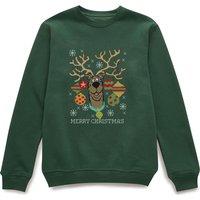 Scooby Doo Christmas Jumper - Forest Green - L von Scooby Doo