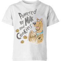 Scooby Doo Powered By Milk And Cookies Kids' T-Shirt - White - 11-12 Jahre von Scooby Doo