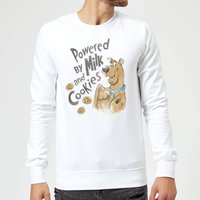 Scooby Doo Powered By Milk And Cookies Sweatshirt - White - XXL von Scooby Doo