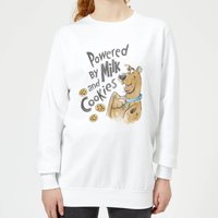 Scooby Doo Powered By Milk And Cookies Women's Sweatshirt - White - XL von Scooby Doo