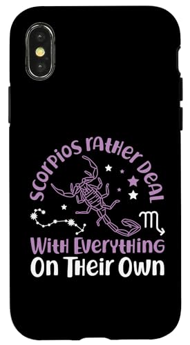 Skorpion Sternzeichen: Alles alleine Hülle für iPhone X/XS Skorpion Sternzeichen: Alles alleine Hülle für iPhone X/XS von Scorpio Zodiac Sign Designs For Women