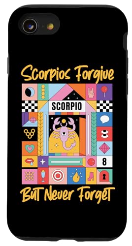 Skorpion Sternzeichen: Skorpios Forgive But Never Forget Hülle für iPhone SE (2020) / 7 / 8 von Scorpio Zodiac Sign Designs For Women