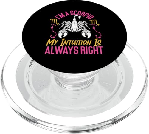 Skorpion Zodiac: I'm A Scorpio - My Intuition Is Always Right PopSockets PopGrip für MagSafe Skorpion Zodiac: I'm A Scorpio - My Intuition Is Always Right PopSockets PopGrip für MagSafe von Scorpio Zodiac Sign Designs For Women