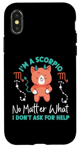 Skorpion Zodiac: No Matter What, I Don't Ask For Help Hülle für iPhone X/XS Skorpion Zodiac: No Matter What, I Don't Ask For Help Hülle für iPhone X/XS von Scorpio Zodiac Sign Designs For Women