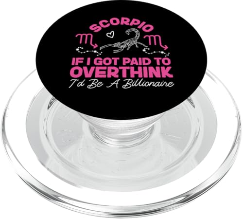 Skorpion Zodiac: Paid To Overthink, I'd Be A Billionaire PopSockets PopGrip für MagSafe Skorpion Zodiac: Paid To Overthink, I'd Be A Billionaire PopSockets PopGrip für MagSafe von Scorpio Zodiac Sign Designs For Women