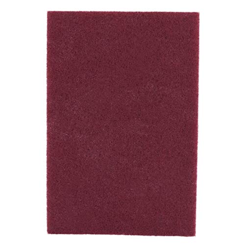 3M Scotch-Brite 64926 Handpad 7447 PRO, Very fine, A, 152 mm x 228 mm, Rot (20-er Pack) von Scotch-Brite