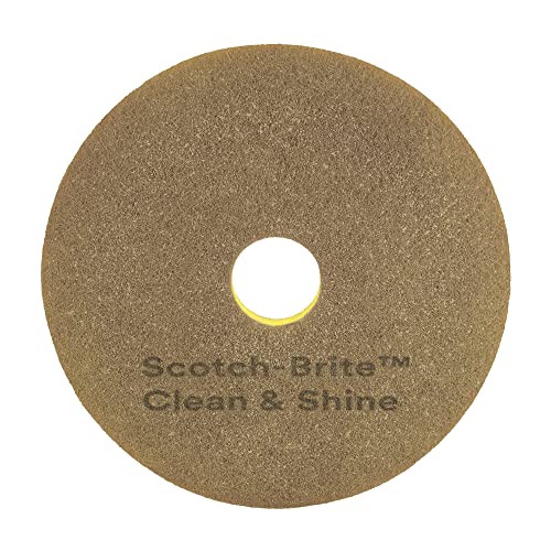 3M Scotch-Brite Clean & Shine Maschinenpad, Reinigen und Polieren von Böden, 355 mm Durchmesser, 5 Stück von Scotch-Brite