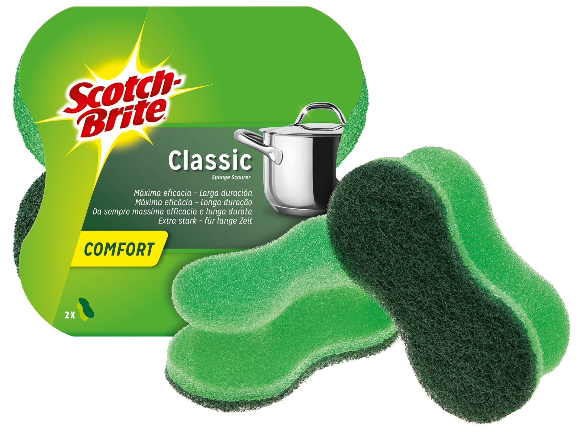 Scotch-Brite Topfreiniger Classic Comfort, Farbe: grün von Scotch Brite