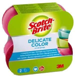 Scotch-Brite Universalschwamm Delicate Color Comfort, pink von Scotch Brite