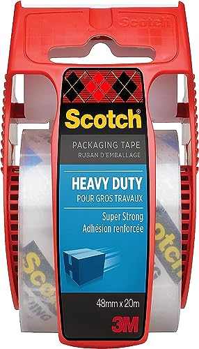 3M Scotch Handabroller für Paketklebeband , 48 mm x 20,3 m, Transparent - Ideal zum Verschließen von Paketen und Kartons von Scotch