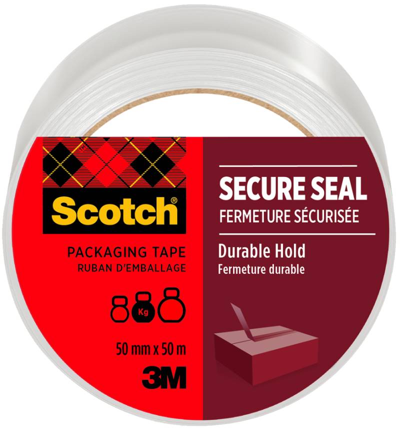 3M Scotch Verpackungsklebeband SECURE SEAL, 50 mm x 50 m von Scotch