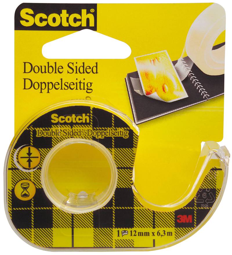 3M Scotch doppelseitiger Klebefilm 665, 12 mm x 6,3 m von Scotch