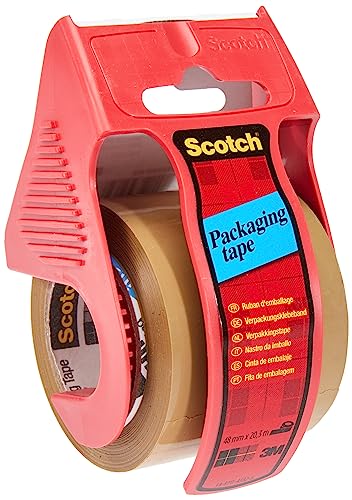 Scotch C5020D Verpackungsklebeband im Handabroller, 48 mm x 20,3 m, braun von Scotch