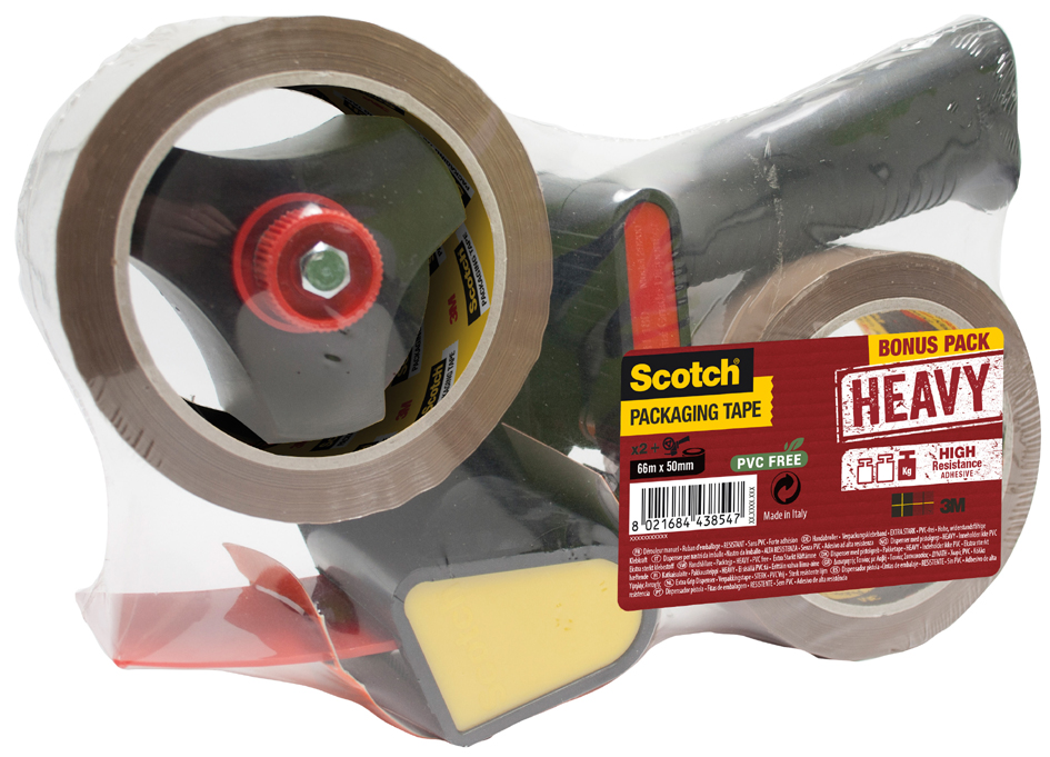 Scotch Handabroller 309R2D für Verpackungsklebeband, schwarz von Scotch