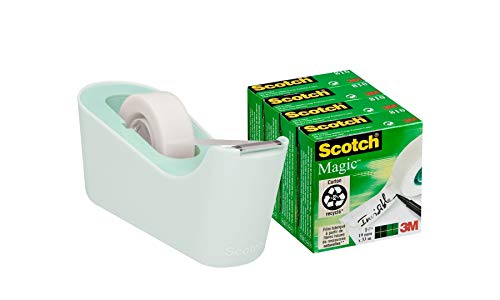 Scotch Klebeband-Abroller, lila + 6 R. Scotch Magic Klebeband, 19 mm x 33 m von Scotch