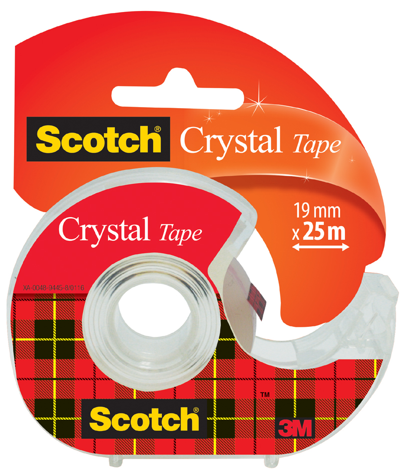 Scotch Klebefilm Crystal Clear 600, inkl. Handabroller von Scotch