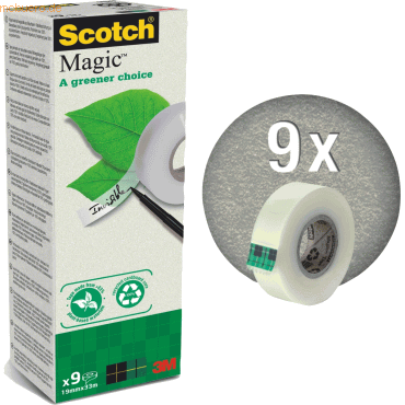 Scotch Klebefilm Magic 900 19mm:33m matt VE=9 Stück Scotch Klebefilm Magic 900 19mm:33m matt VE=9 Stück von Scotch