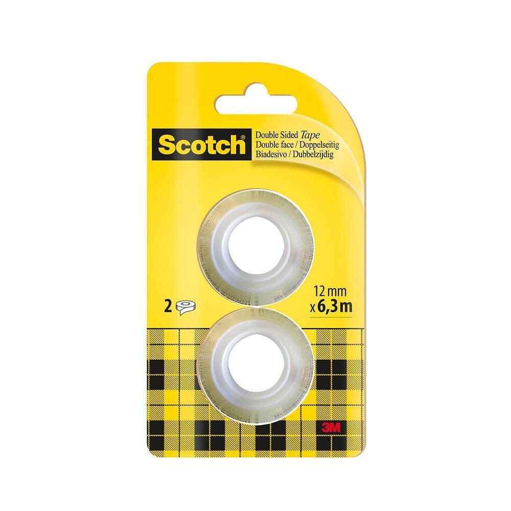 Scotch doppelseitiges Klebeband 12 mm x 6.3 m milchig/transparent von Scotch