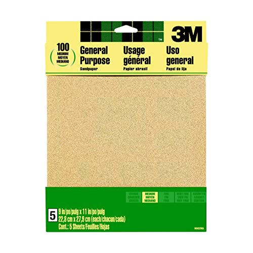 3 M 3 M9002 Hand Schleifen-Aluminiumoxid 22,9 x 27,9 cm Medium Pack von ScotchBlue