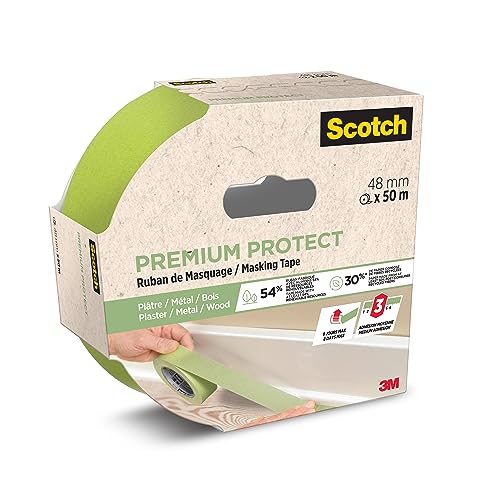 Scotch Premium Protect Malerabdeckband, 48 mm x 50 m, 70% PEFC SGSCH-PEFC-COC-110078 von ScotchBlue