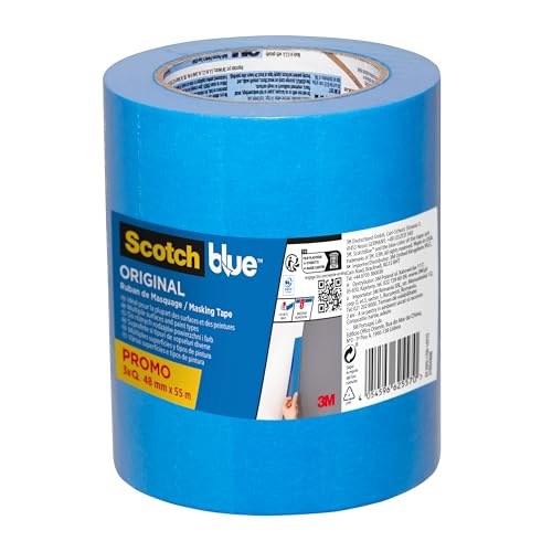 ScotchBlue Multi-Surface Masking Tape 48 mm x 55 m 3 Rolls/Pack 100% PEFC SGSCH-PEFC-COC-110078 von ScotchBlue
